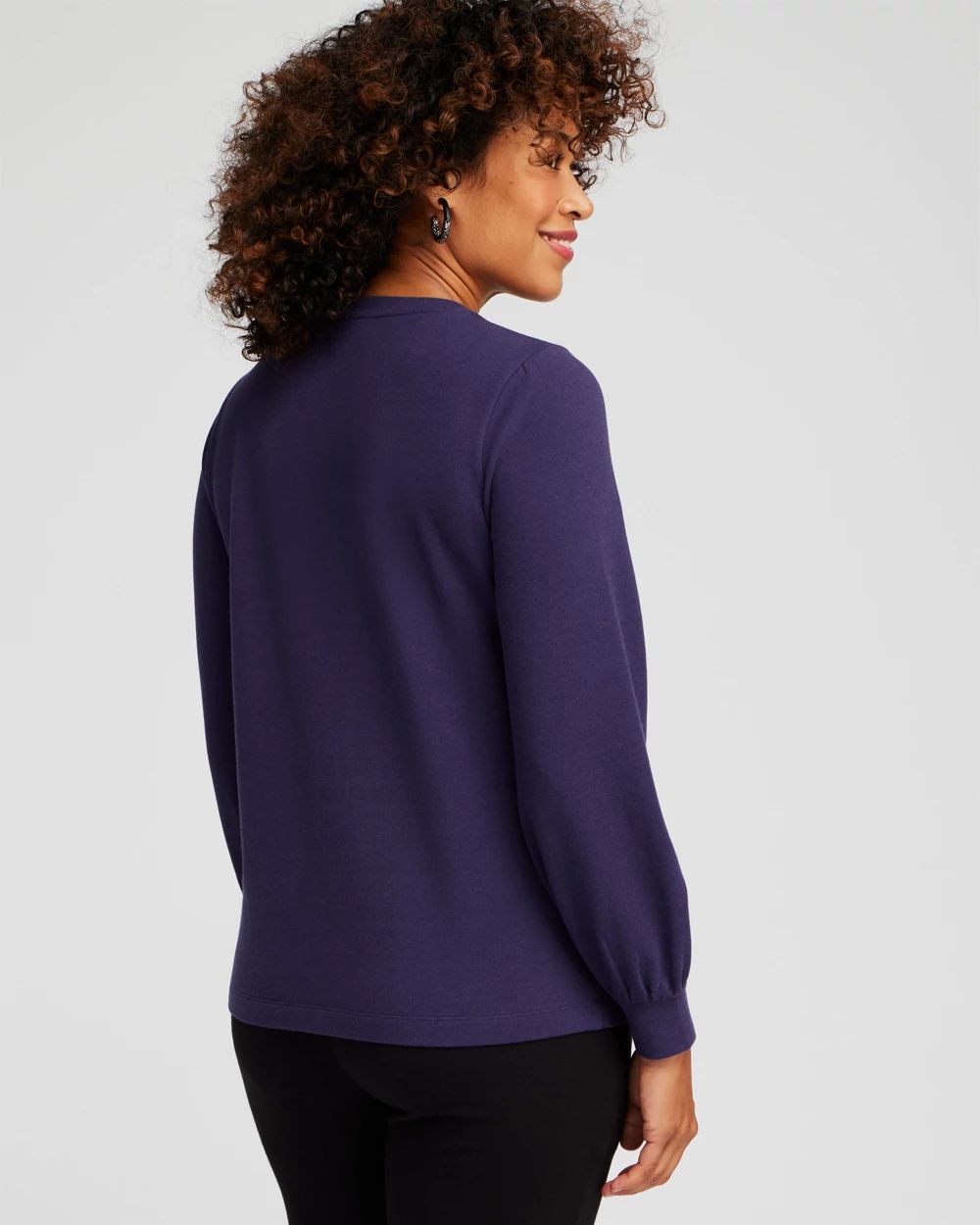 Zenergy® French Terry Applique Sweatshirt | Chico's